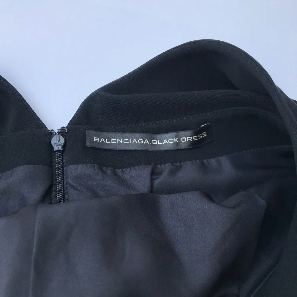 Balenciaga Black Dress LBD Cocktail Dress F36 - Picture 3 of 11